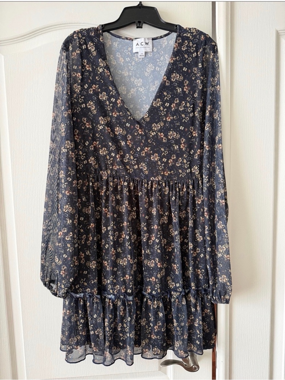 Floral V-Neck Tiered Dress